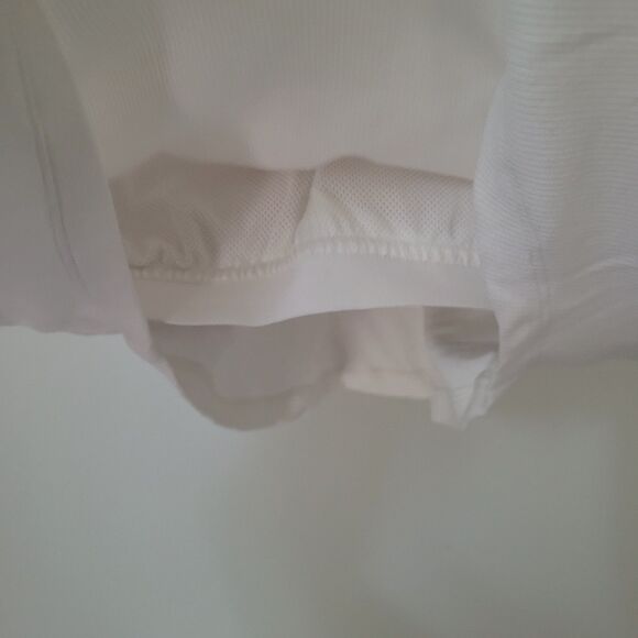 All In Motion Ribbed High Neck Racerback Cropped Tank Top in Cream Size XL - Picture 3 of 5